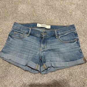 Abercrombie & Fitch Light Blue Low Rise Jean Mini Shorts Preppy Y2K Western 25